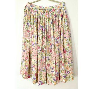 Floral Skirt ~ soft flowy ~ garden of watercolor flowers